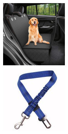 Dog Car Seat Cover Rear Back Seat Mat With Zipper And Pocket For Travel