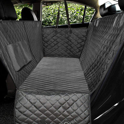 Dog Car Seat Cover Rear Back Seat Mat With Zipper And Pocket For Travel