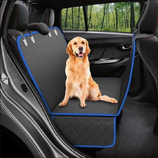 Dog Car Seat Cover Rear Back Seat Mat With Zipper And Pocket For Travel